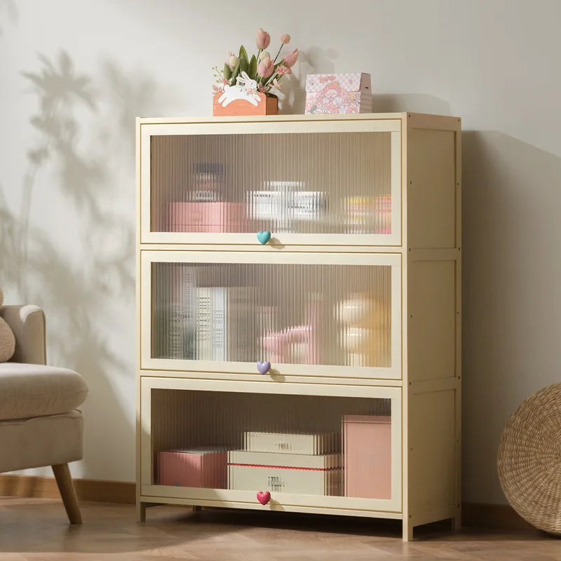 clamshell storage cabinet household living room multi-layer snacks dopamine chest bedroom bedside table storage cabinet Oasis Select