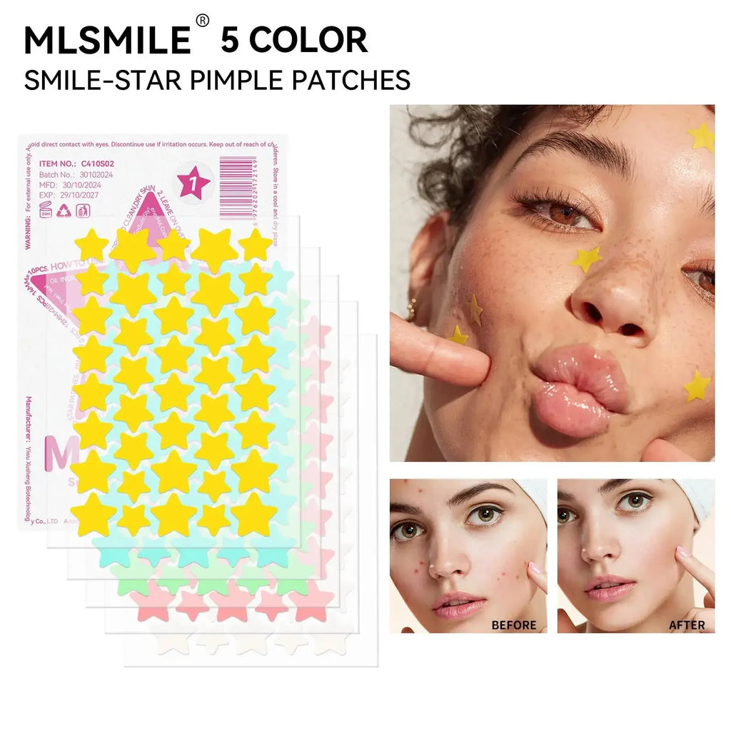 MLSMILE 40pc Star Hydrocolloid Blemish Patches – All Skin Tones Blemish Patches Oasis Select