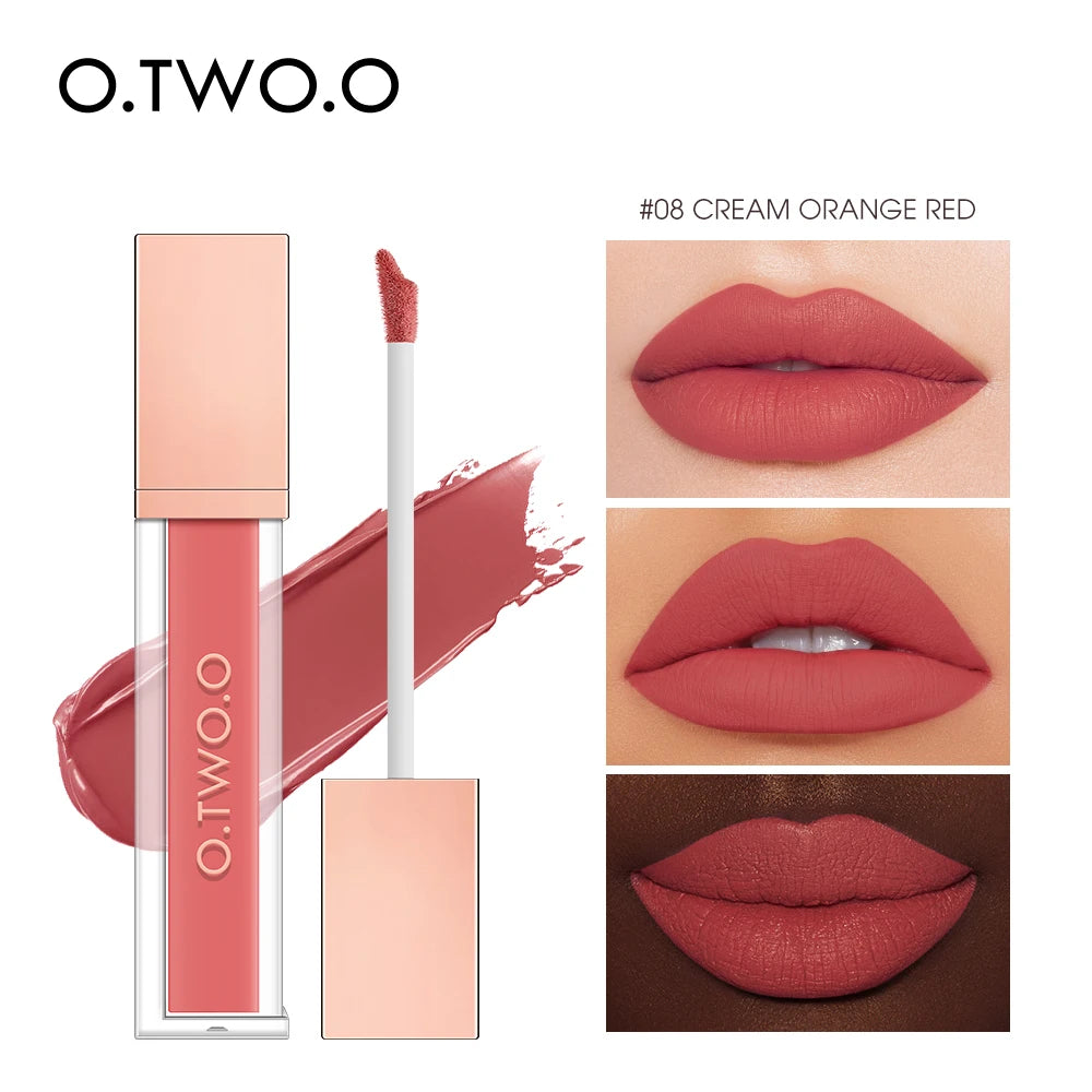 O.TWO.O Velvet Matte Liquid Lipstick – 12 Shades Waterproof
