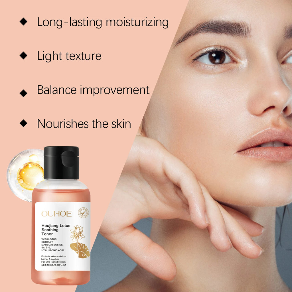 Lotus Facial Toner Soothing Moisturizing Smoothing Brightening Firming Skin Care for Sensitive Skin Pore Refining Essence Toner Oasis Select