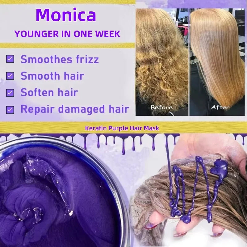 Purple Keratin Hair Mask – Deep Nourish & Frizz Control 100g