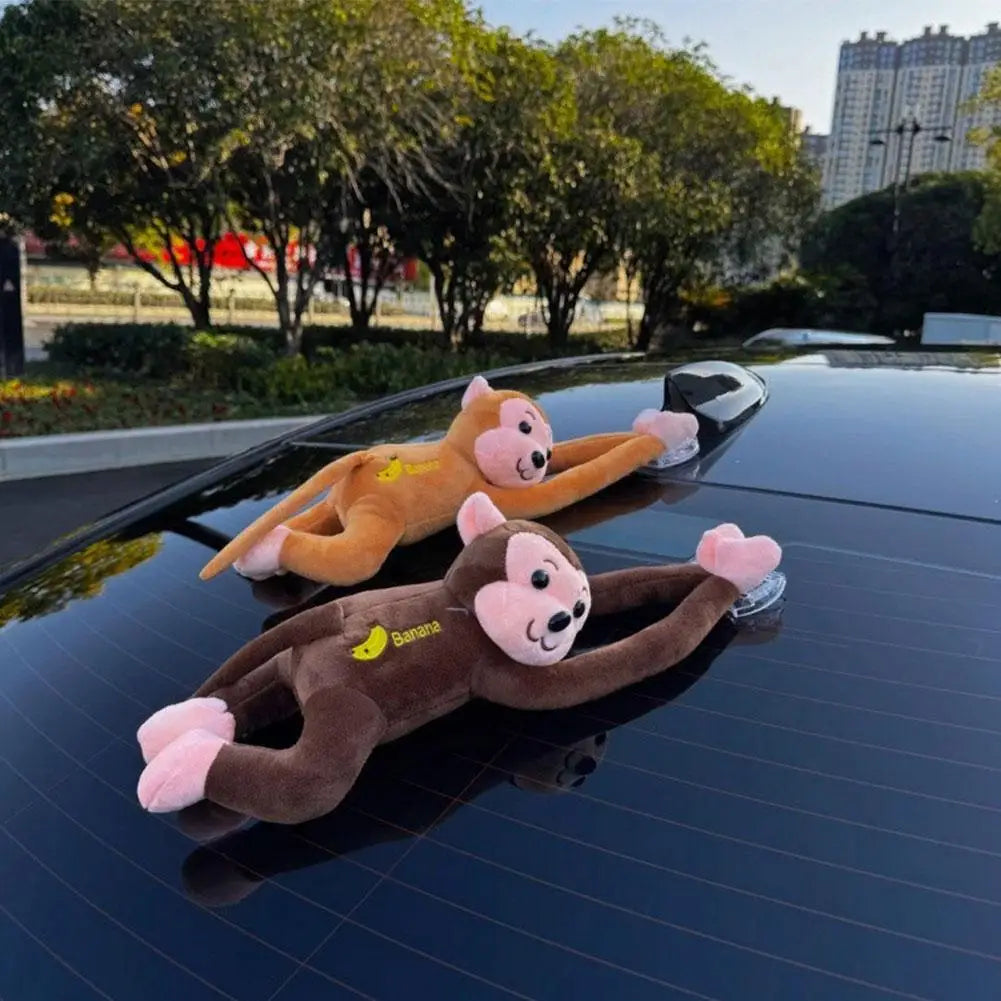 Car Accessories Vehicle Mounted Monkey Quick Release Creativity Hanging Monkey Gibbon Monkey Doll Pendant Rear Of Car Decorate Oasis Select