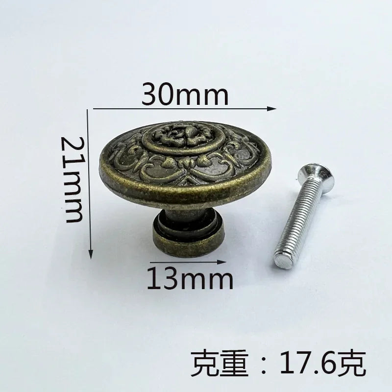 Antique Style Pull Handles Bronze Tone Retro Alloy Kitchen Drawer Cabinet Door Knobs Furniture Hardware Fittings