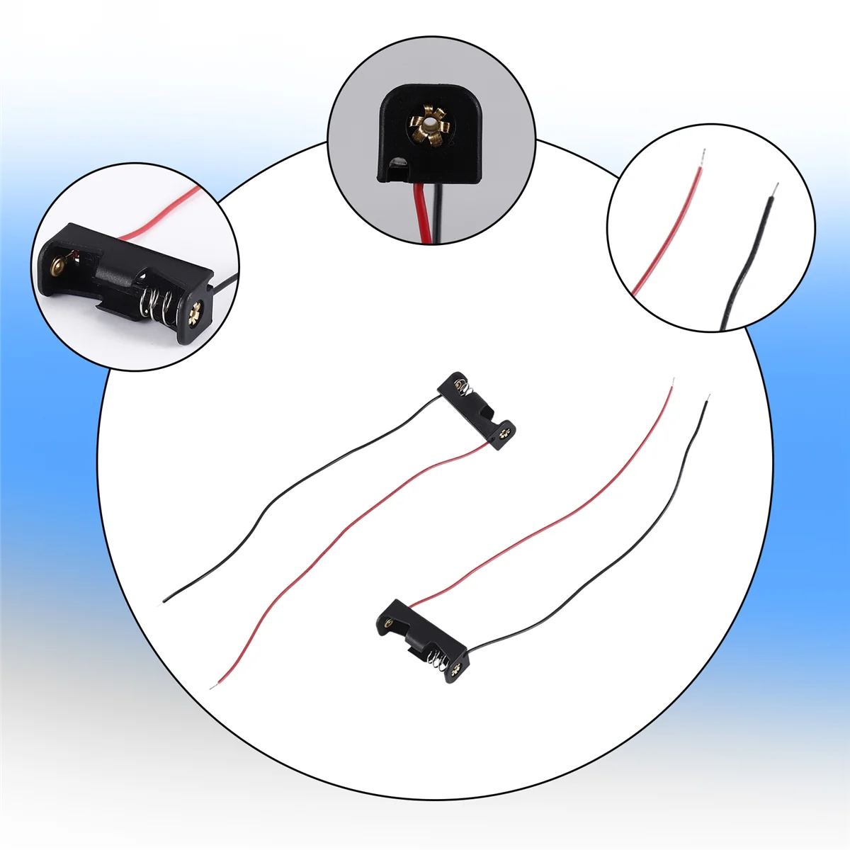 5PCS 1 23A A23 12V Battery Storage Clip Holder Box Case Cell Holder With Wire Oasis Select