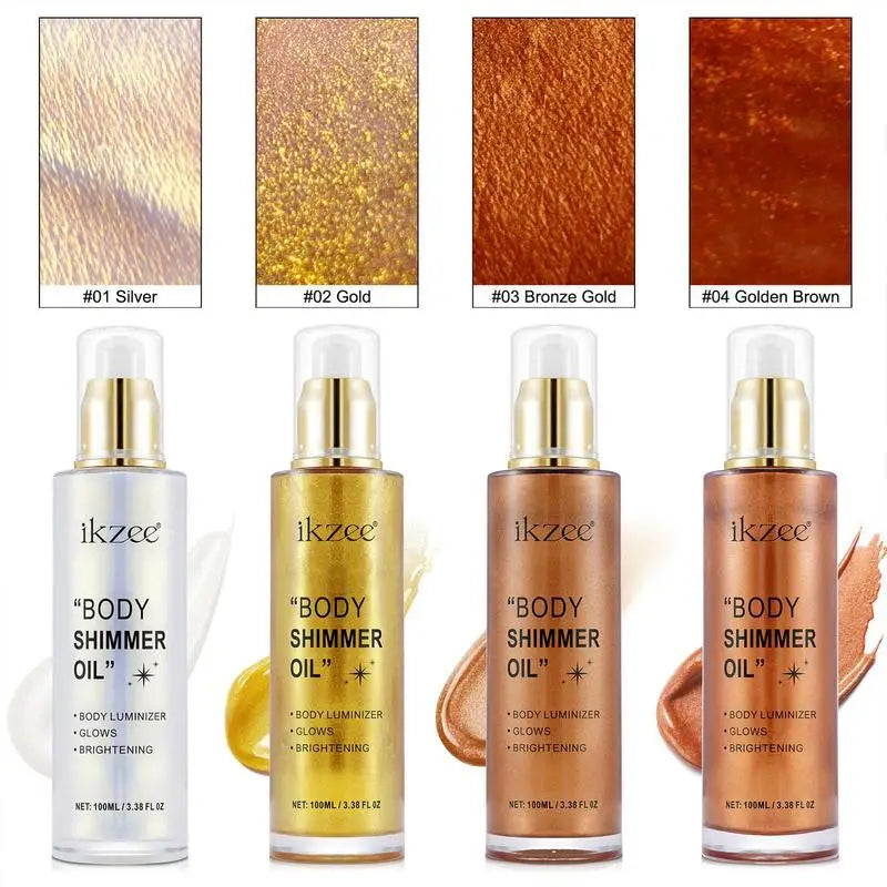 Body Shimmer Oil – Radiant Glow Highlighter Lotion All Skin Tones Body Shimmer Highlighter Oasis Select