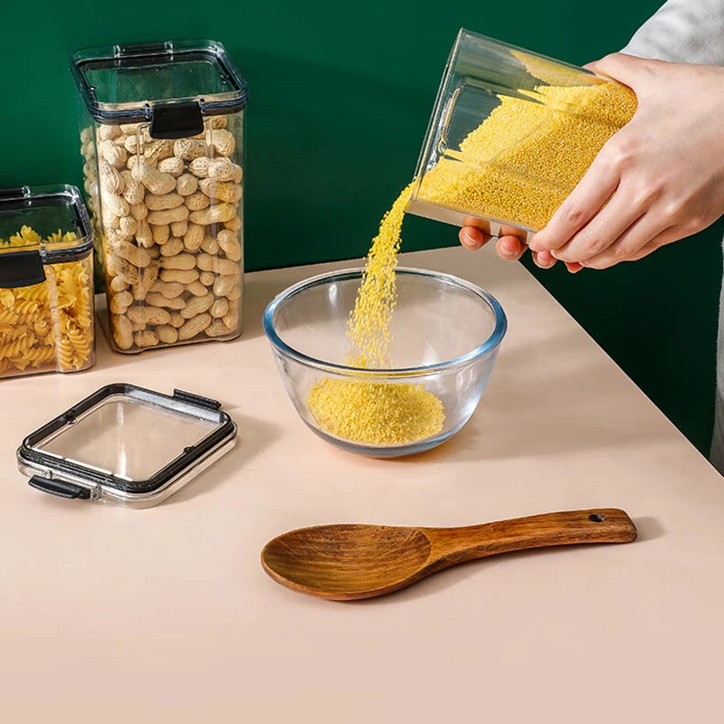 1pc Clear Food Storage Box,Food Storage Container With Lid, Plastic Kitchen And Pantry Organization Canisters Oasis Select