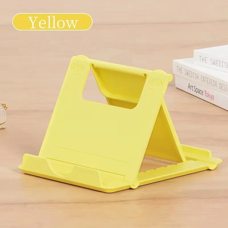 1/2/3/4pcs Table Phone Holder Folding Bracket Adjustable Desktop Stand Universal Phone Tablet Stand For IPad IPhone Samsung Oasis Select 1pcs Yellow