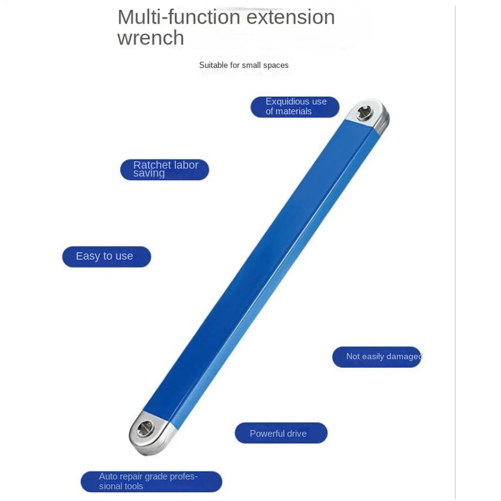heavy-duty extension wrench 3/8 Inch impact-resistant design with 4 adapters  Adjustable Ratchet Extension Wrench Auto Repair