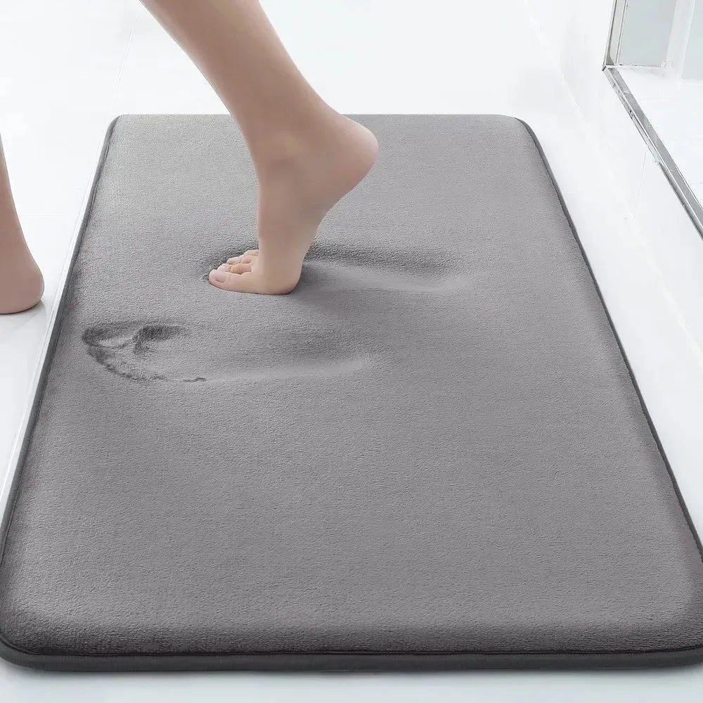 New Memory Foam Bath Mat Super Soft Absorbent Bathroom Rugs Non Slip Bath Rug Runner for Shower Bathroom Floors Carpet Oasis Select