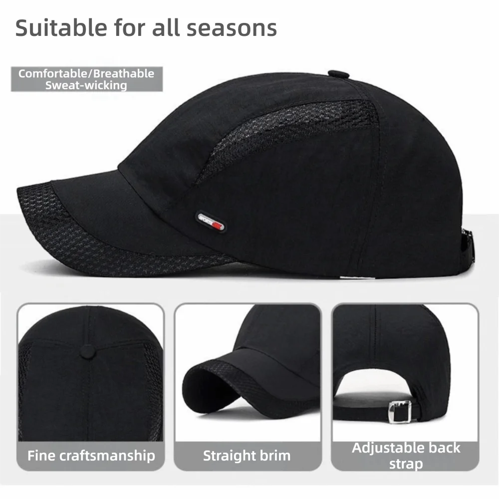 Casual Adjustable Baseball Cap Moisture-Wicking Unisex Quick-Dry Hat Sun Hat Oasis Select