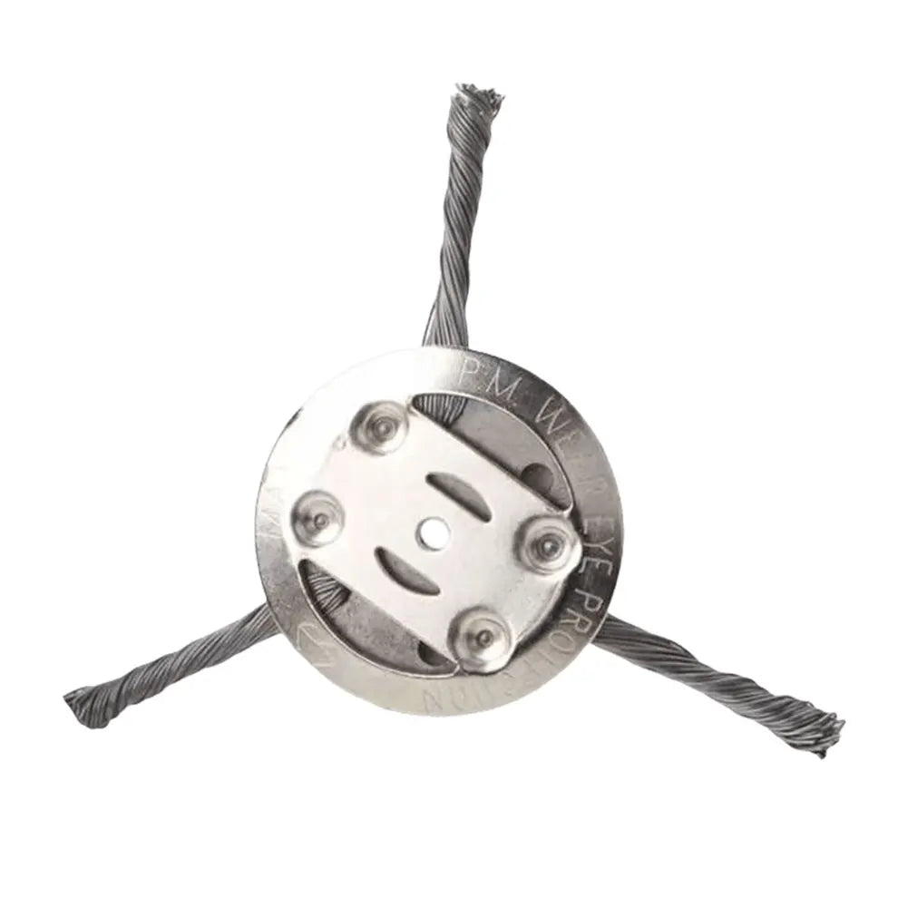 Universal Weed Brush Head 3/6 Cutter Steel Wire Wheel Grass Trimmer Head Removal Moss Rust Lawn Mower Grass Trimmer Heads 1-5PCS Oasis Select 3 Cutter United States