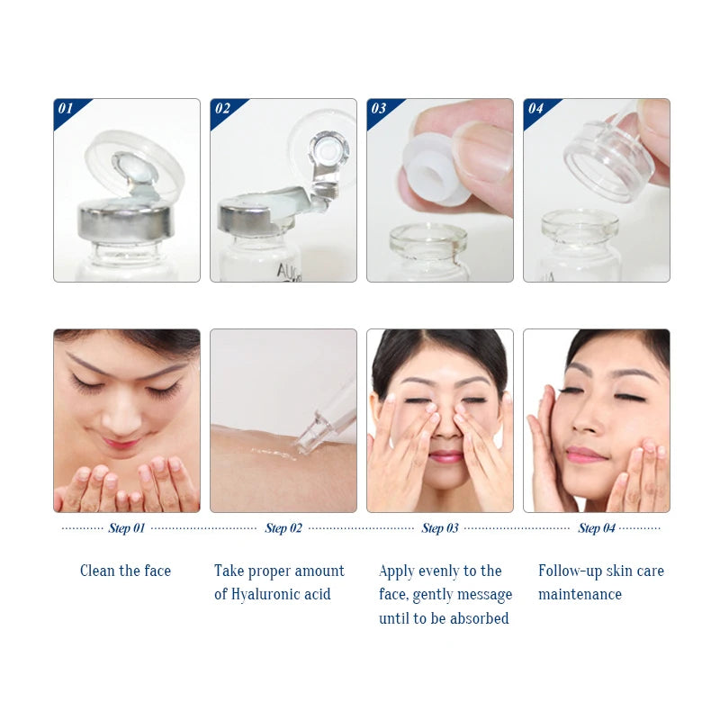 BIOAQUA Hyaluronic Acid & Vitamin C Face Serum Set – 10 x 5ml Hydrating Face Serum Oasis Select