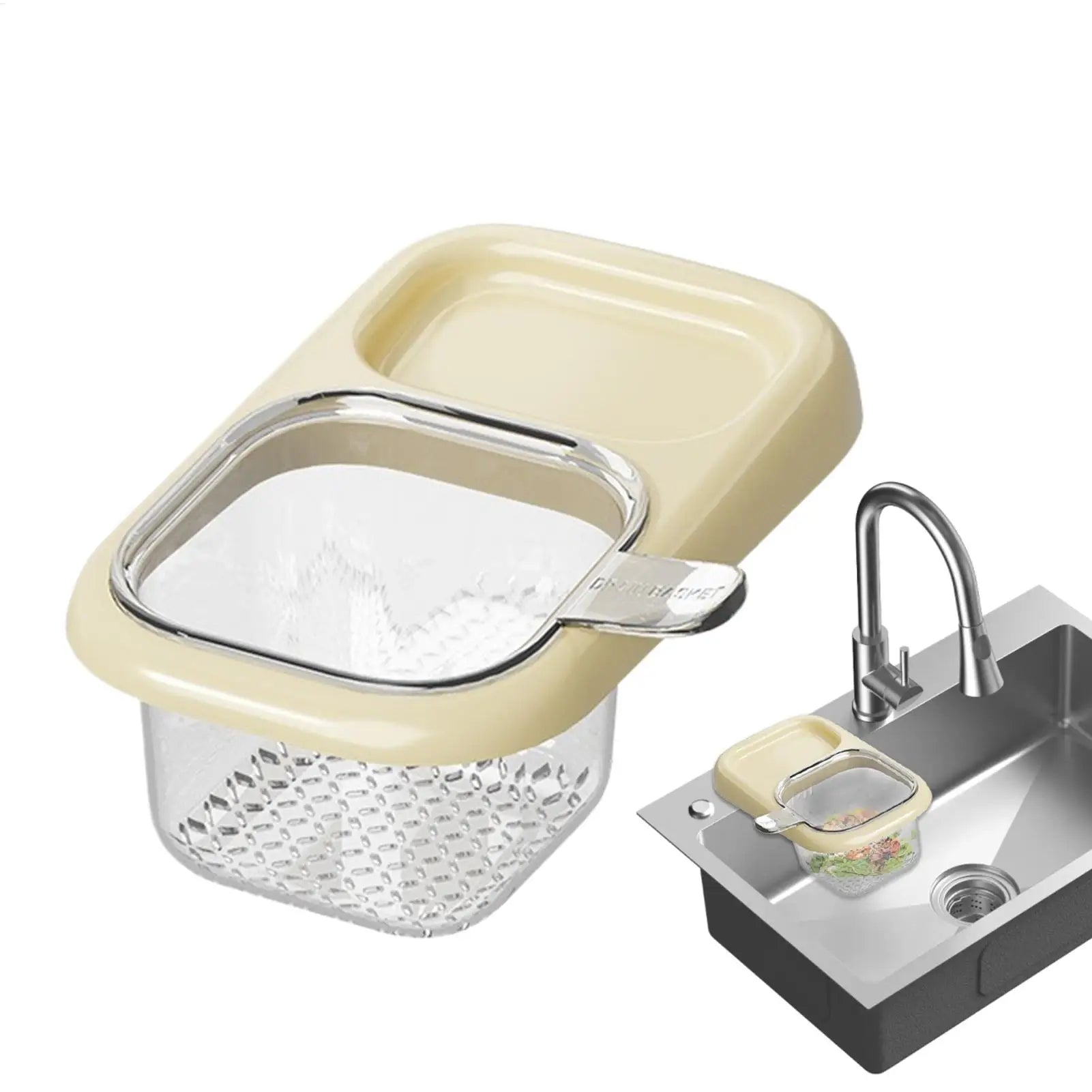 Sink Strainer Basket Suction Cup Drainer Fine Mesh Kitchen Sink Food Catcher Basket for Waste Clog Prevention Home Apartment Oasis Select