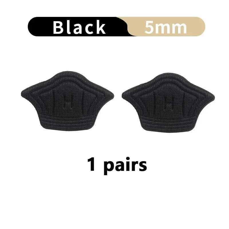 3/5pairs insoles patch heel pads for sport shoes back sticker adjustable size antiwear feet pad cushion insert insole Oasis Select Black-5mm-1pair