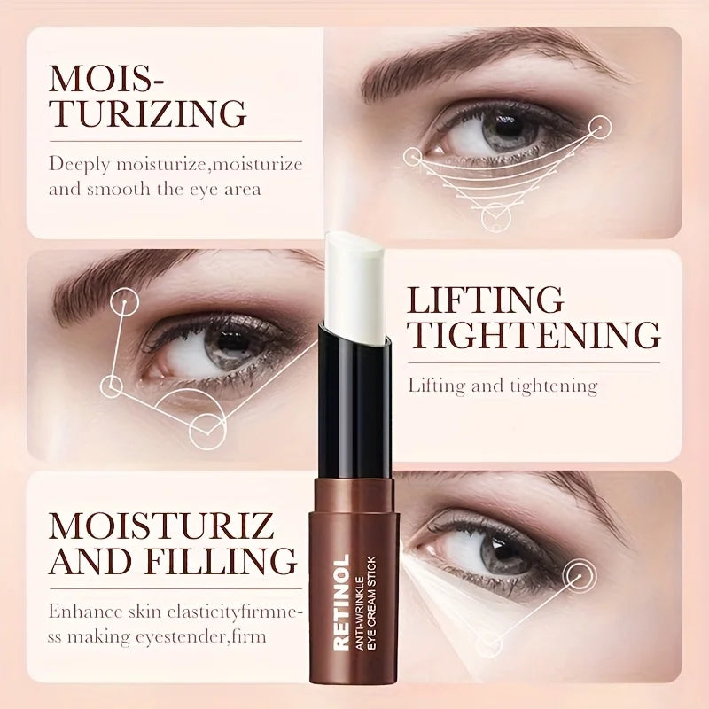 Retinol Eye Cream Stick, Hydrating for Dry Skin, Moisturizing Under Eye Care, anti-wrinkle skincare make skin younger looking Oasis Select