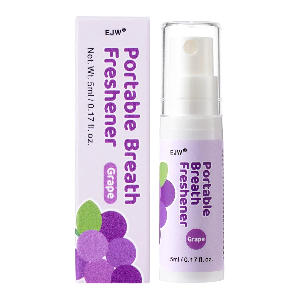 EJW Probiotic Oral Spray, Mint & Peach & Grape Flavor Combo, Breath Spray with Prebiotics , Long-Lasting Freshness Oasis Select Grape