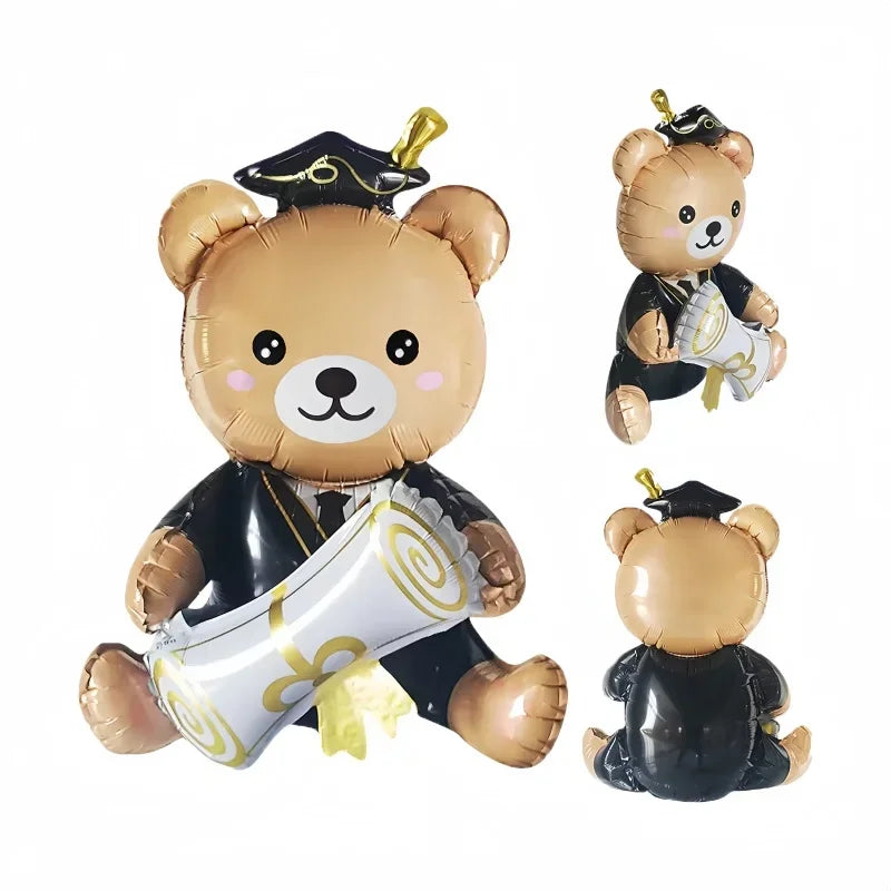 1pc Graduation Bear Aluminum Film Balloon,Cute Graduation Party Balloon,Perfect for School Activities and Campus Decoration Oasis Select