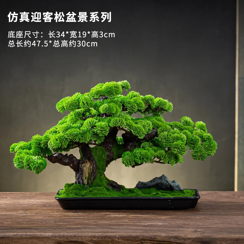 Large beauty Luo Han pine new Chinese entrance club interior decoration landscape fake tree simulation tree pine Oasis Select D