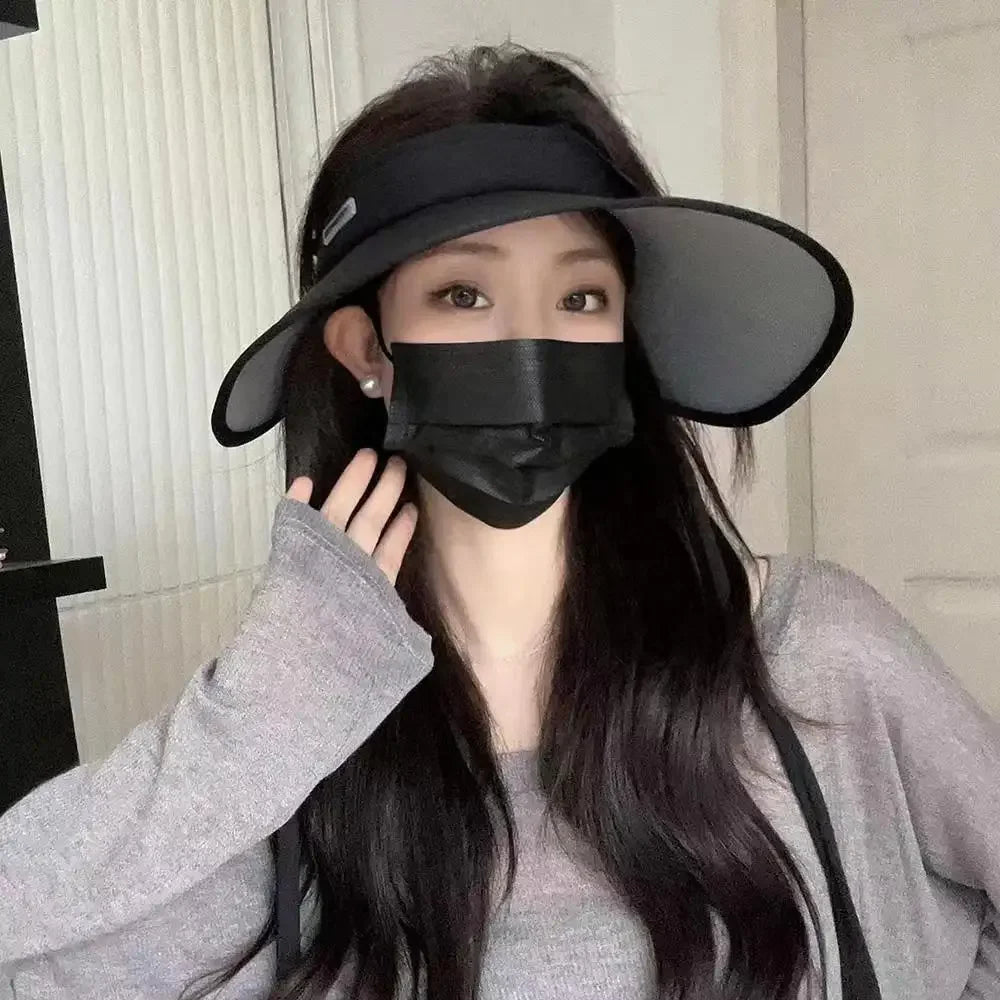 1Wide Brim Sun Hat Women's Large Uv Protection Golf Beach , Korean Design Oasis Select