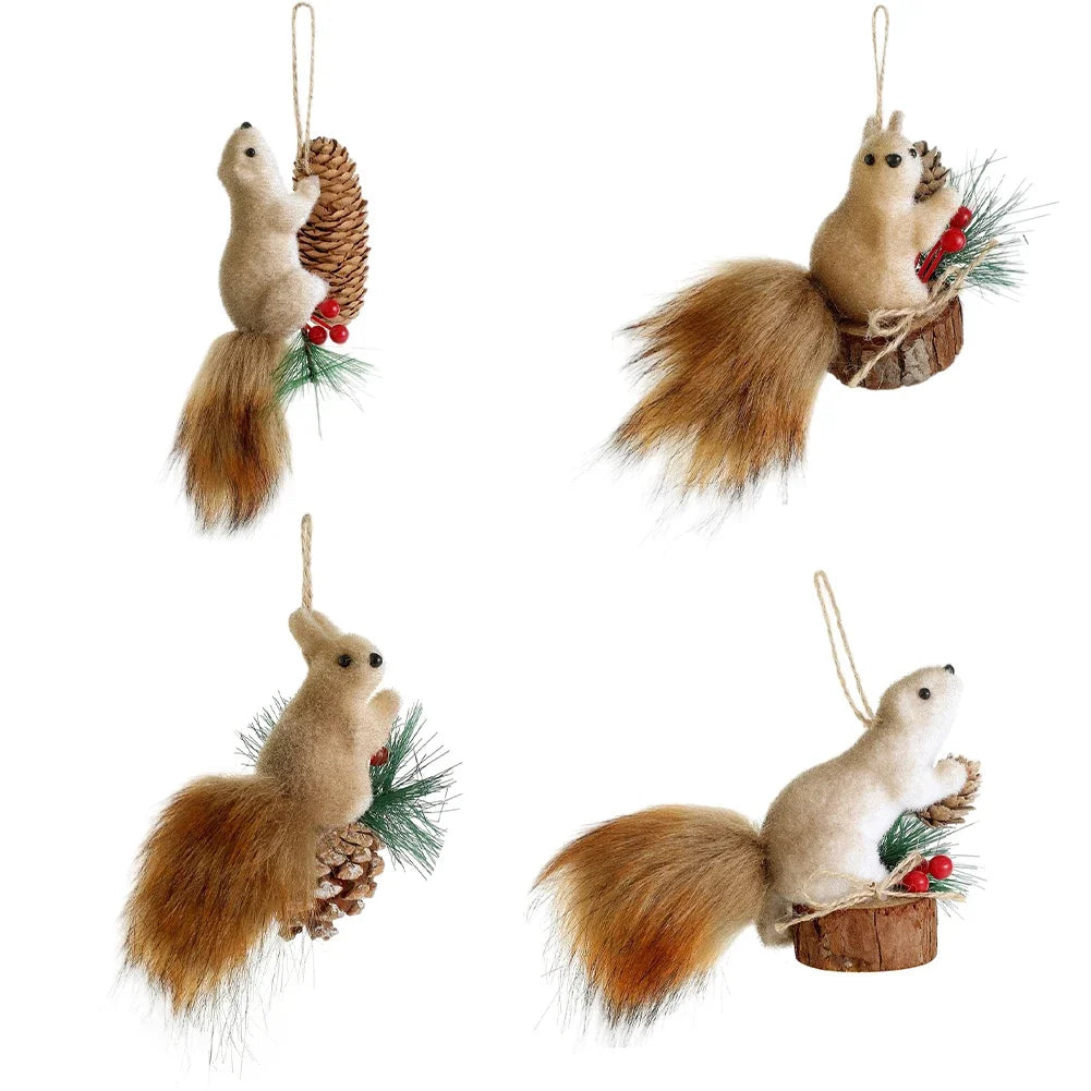 Charming Festive Accessory Christmas Squirrel Decoration Festive Aesthetic Hanging Decoration Seasonal Home Decor Oasis Select
