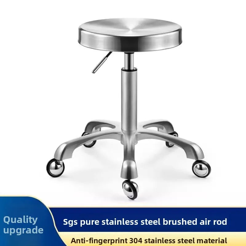 Stainless steel beauty stool pulley stool lifting large work stool hair and nail stool hair cutting chair swivel chair Oasis Select