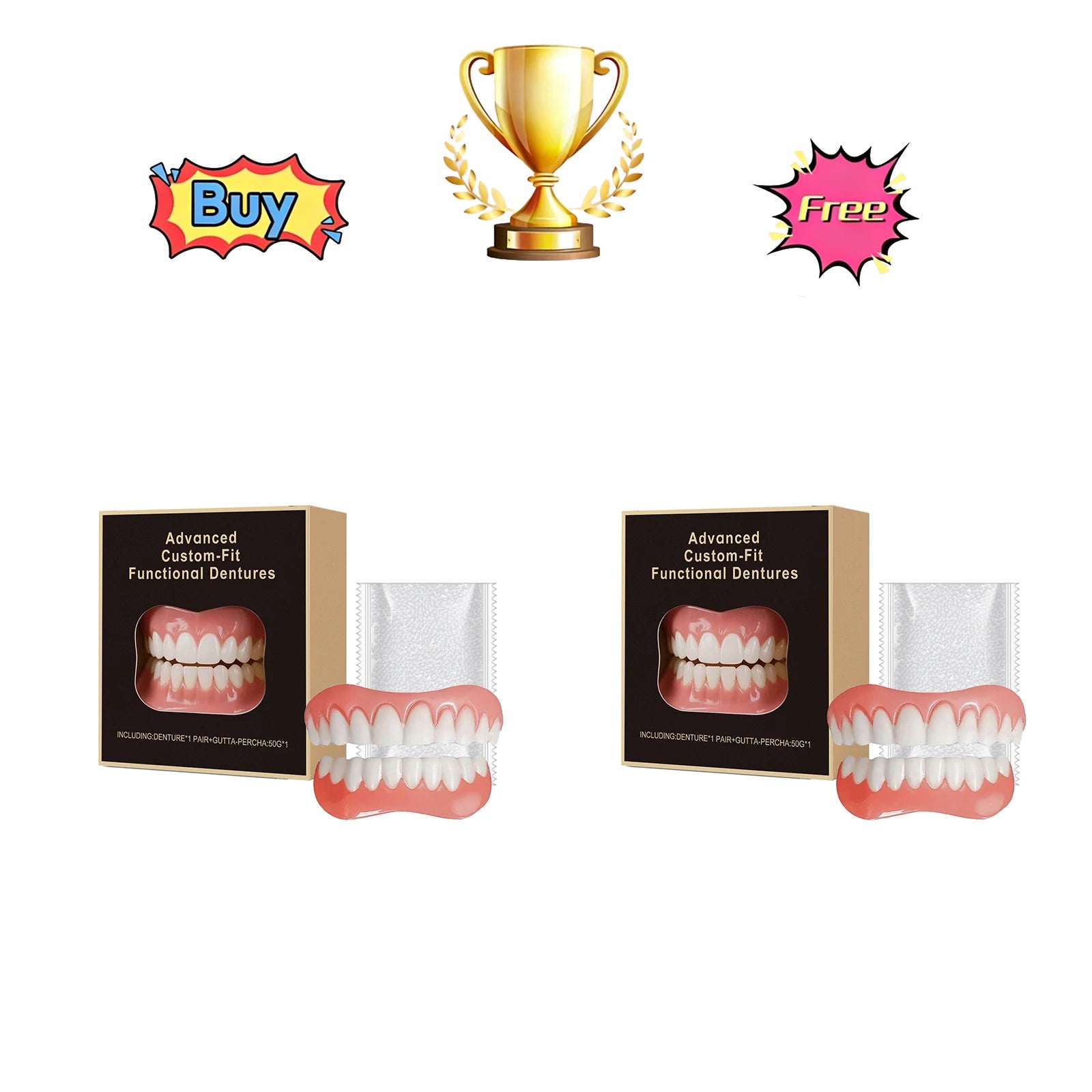Denture Beauty Kit – Cosmetic Dental Care Set for Daily Wear Cosmetic Dental Kit Oasis Select Buy 1 Get 1 Free