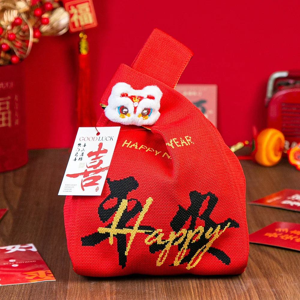 Year of the Horse Knitted Tote Bag | Reusable Gift Bag 2026