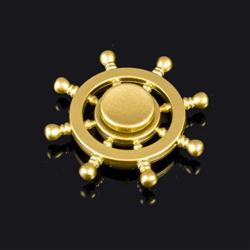 Finger Spinner Shield Aluminum Alloy Fidget Spinner Stress Relief Toy Spinner Oasis Select Brown