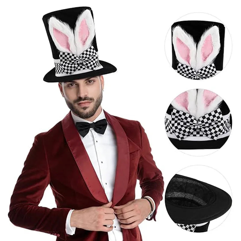 2025 Easter Decoration Velvet Rabbit Ears Hat Party Decoration Rabbit Ears Hat Carnival Party Oasis Select