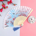 Chinese Style Folding Fan Classical Dancing Cloth Fan Vintage Plastic Animal Dragon Printing Hand Held Fans Photo Props Cosplay Oasis Select 05
