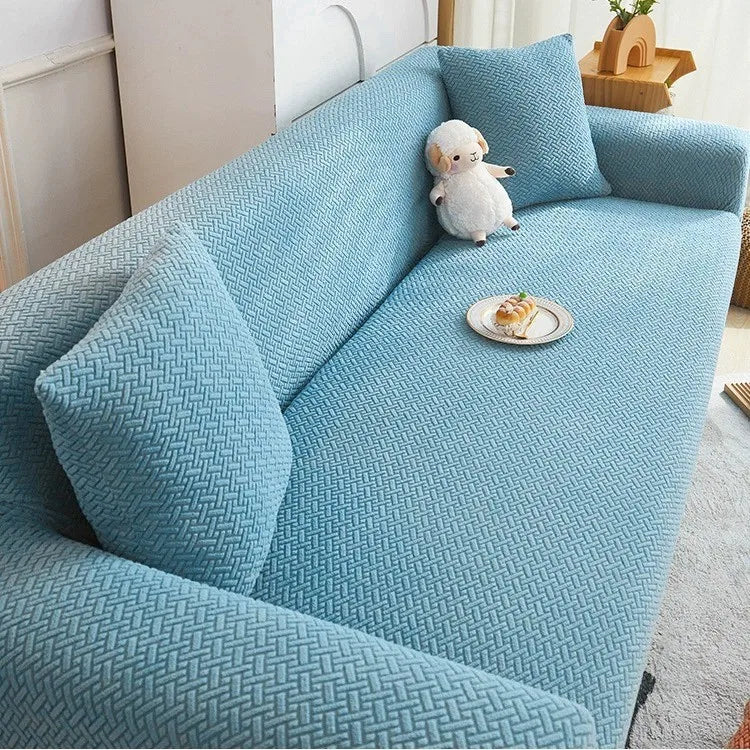 New Multi-functional Sofa Cover All-inclusive Universal Anti-cat Scratch Elastic One-piece Sofa Cover Sofa Covers Oasis Select 3 people 190-230cm sky blue