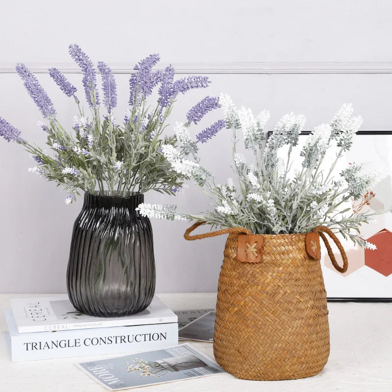 1pcs Fake Flowers Artificial Lavender Faux Plastic Plants for Home Decor Wedding Kitchen Garden Patio Porch Window Box Oasis Select