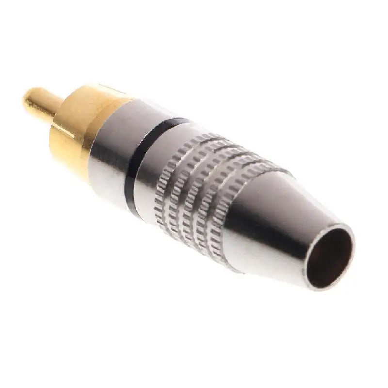 10pcs RCA Male Plug Audio Video Cable Speaker Connector Lockable Adjustable Gold Plate Audio Plug Rca Male Plug 45mm Oasis Select
