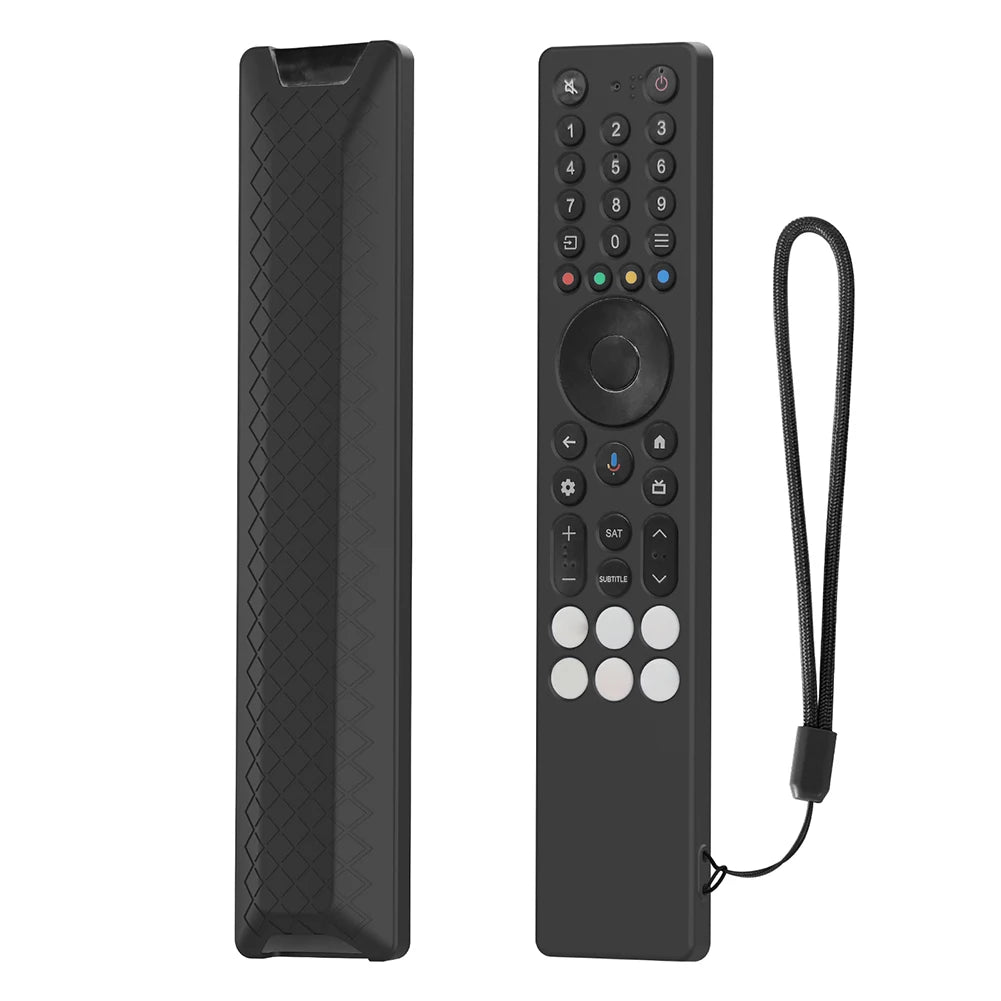 For TCL RC833A Silicone Remote Control Case with Lanyard Protective Cover Anti-Slip Drop-Proof RC Cover TV Supplies Tool Oasis Select Black China Mainland