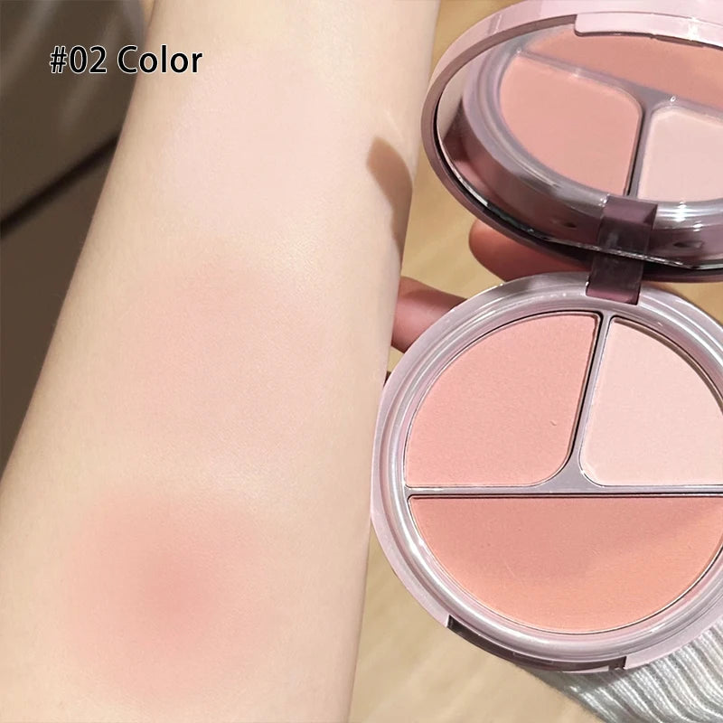 ARTVALUE Matte Blush Palette – 3-Color Cheek Tint & Contour