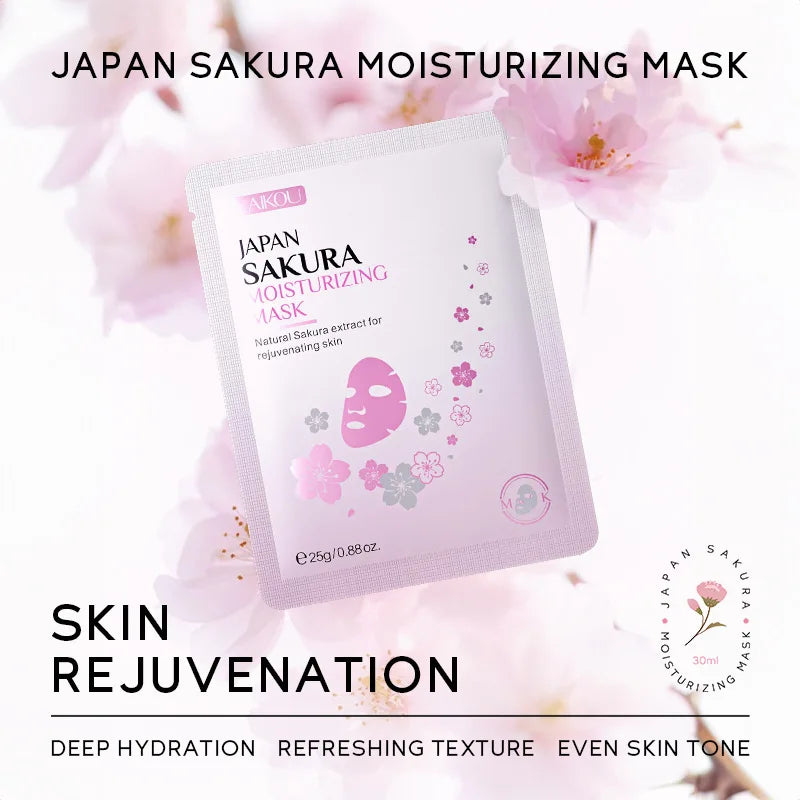 LAIKOU Sakura Sheet Mask 10-Pack – Moisturizing & Anti-Aging Sheet Face Mask Oasis Select