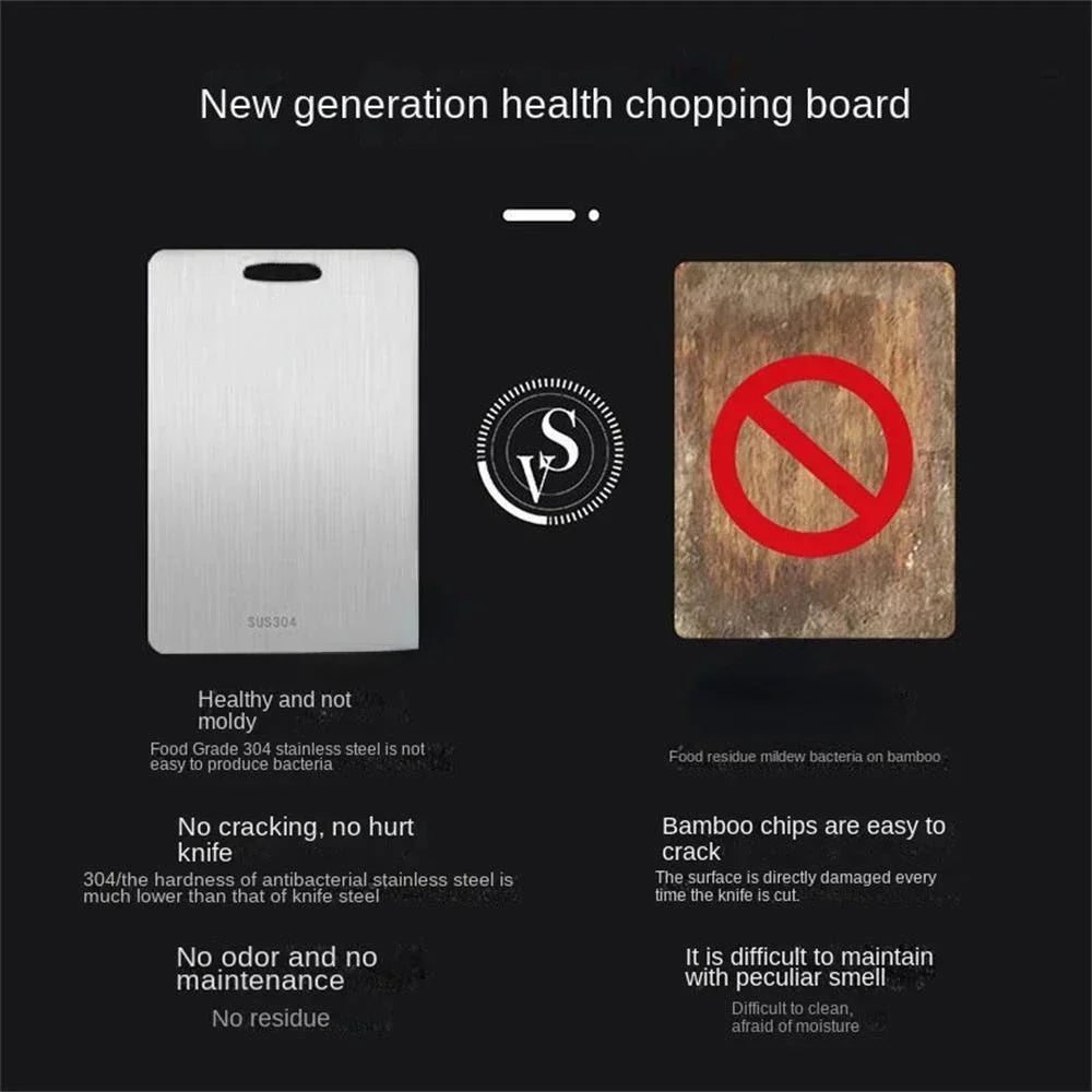 Stainless Steel Cutting Board - Heavy Duty Double-Sided Chopping Board for Meat, Vegetables, Dough Kneading & Kitchen Prep Oasis Select