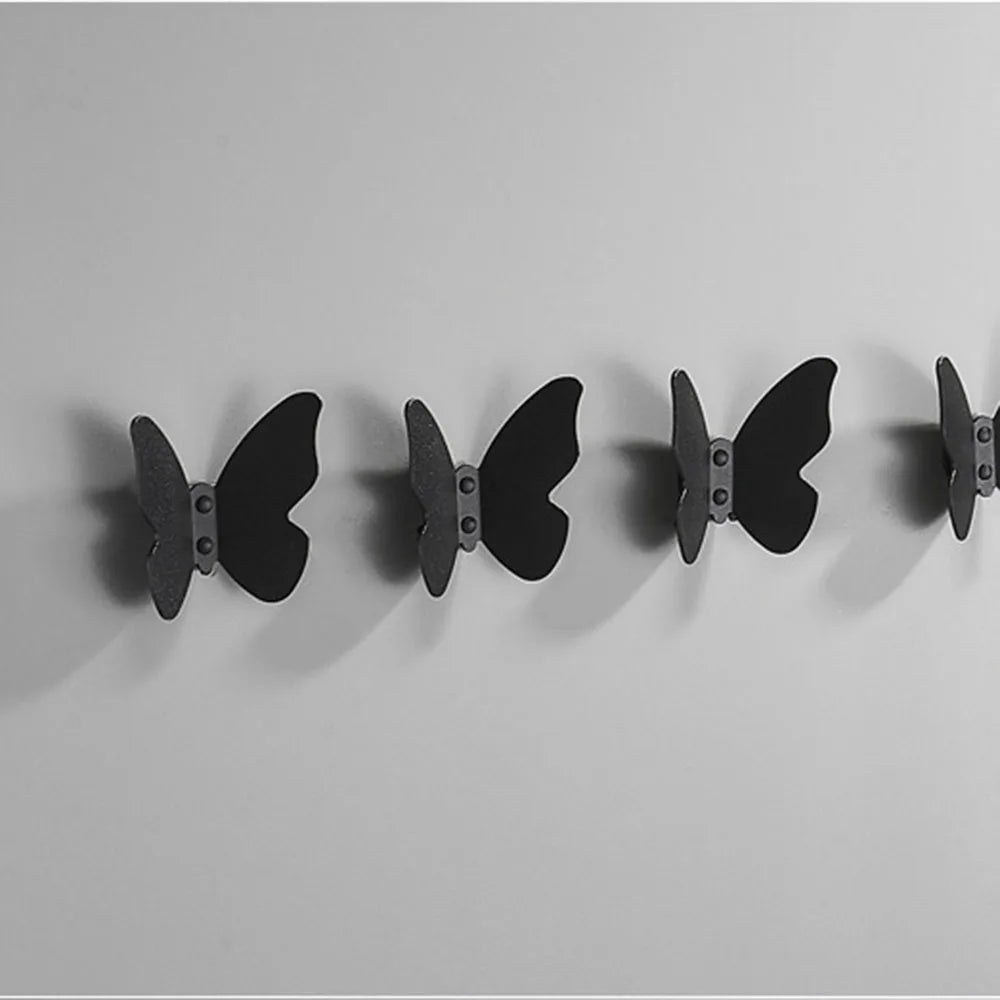 Butterfly Frosted Aluminum Wall Hook – Decorative Storage Hook
