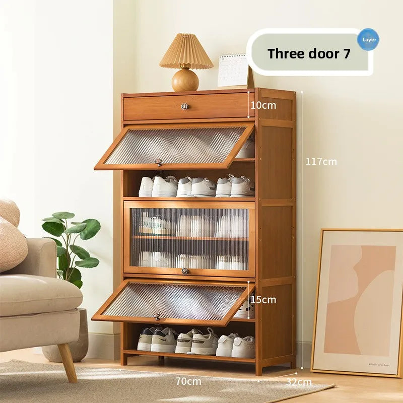 rack household economical indoor simple door storage artifact large capacity multi-layer with cabinet door dust shoe cabinet Oasis Select 3-70