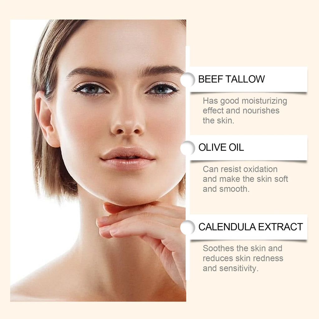 WoodSleep Beef Tallow & Honey Face Body Cream – Deep Moisture Tallow Face Body Cream Oasis Select