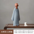 Chinese Zen Ceramic Little Monk Sha Mi Tea Pet Home Car Purple Clay Small Ornament Tea Play Bookshelf Decoration Oasis Select Third Junior Brother