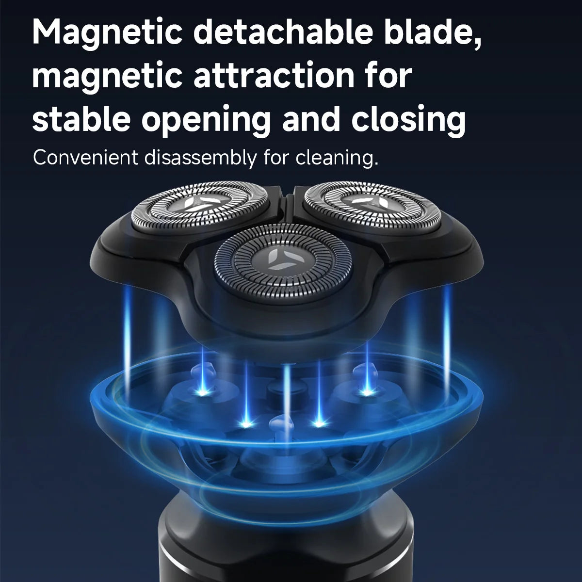 DOCOLAB Electrical Rotary Shaver for Men 3D Floating Blade Washable Type-C USB Rechargeable Shaving Beard Machine Oasis Select