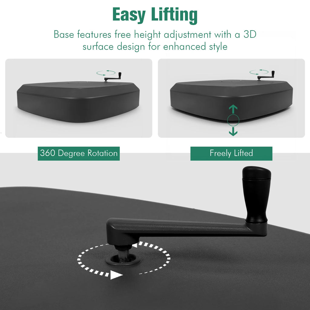 Cantilever Umbrella Base W/ Wheels Offset Umbrella Base Outdoor Umbrella Holder for Outdoor Deck Lawn Garden Umbrella Accessory Oasis Select