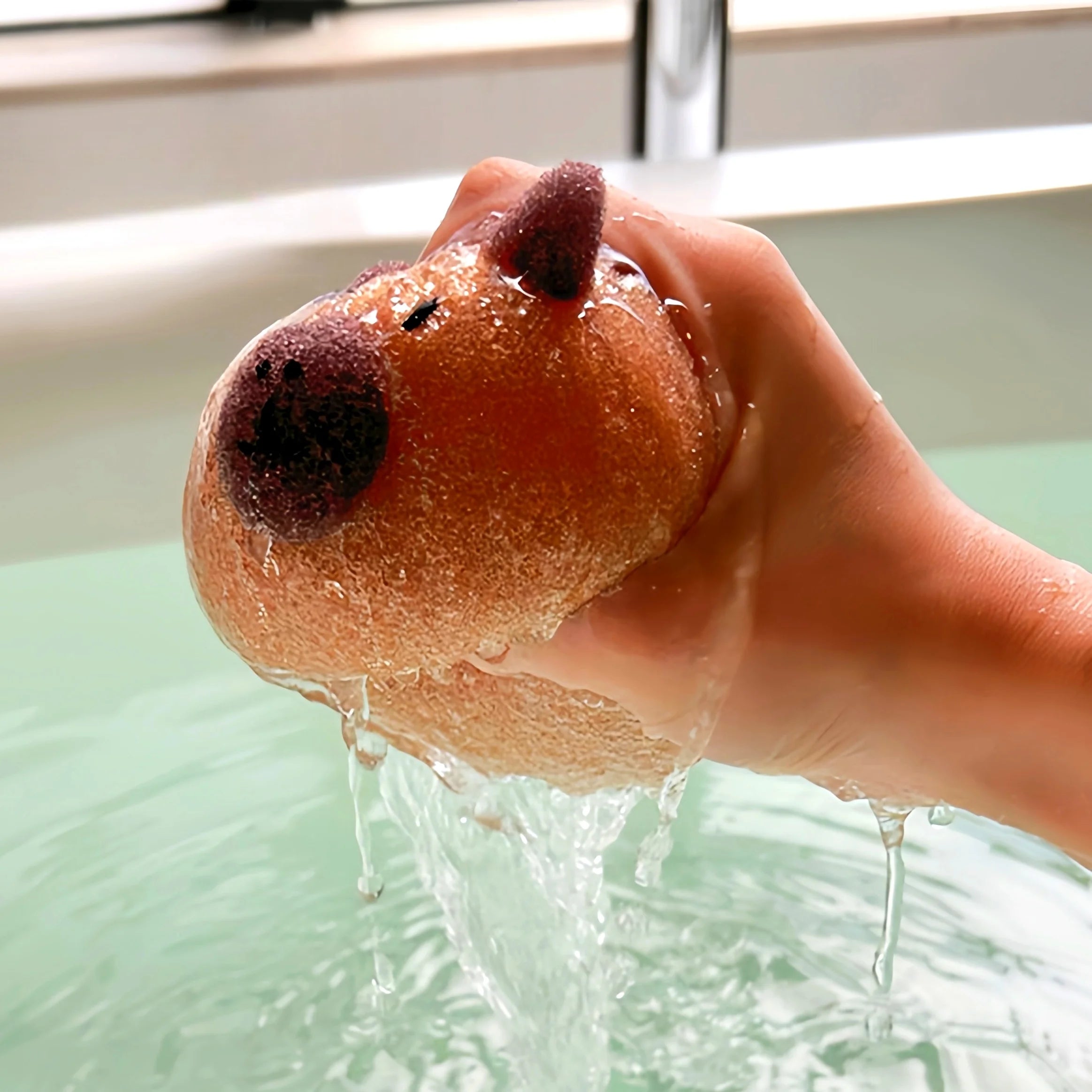 1/2 Bathroom Bath Balls Kapibala Face Wash Rubbing Sponge Cute Soft Wiping Accessories Oasis Select