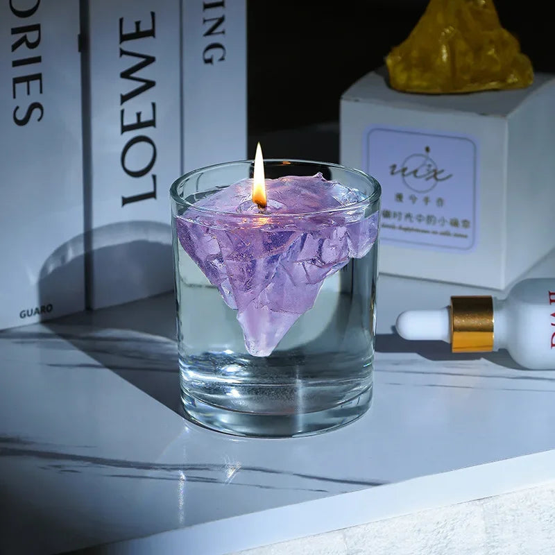 Hand Made Floating Iceberg Candle Home Decoration Floating Mount Fuji Scented Candle Gift Oasis Select Sage and Sea Salt