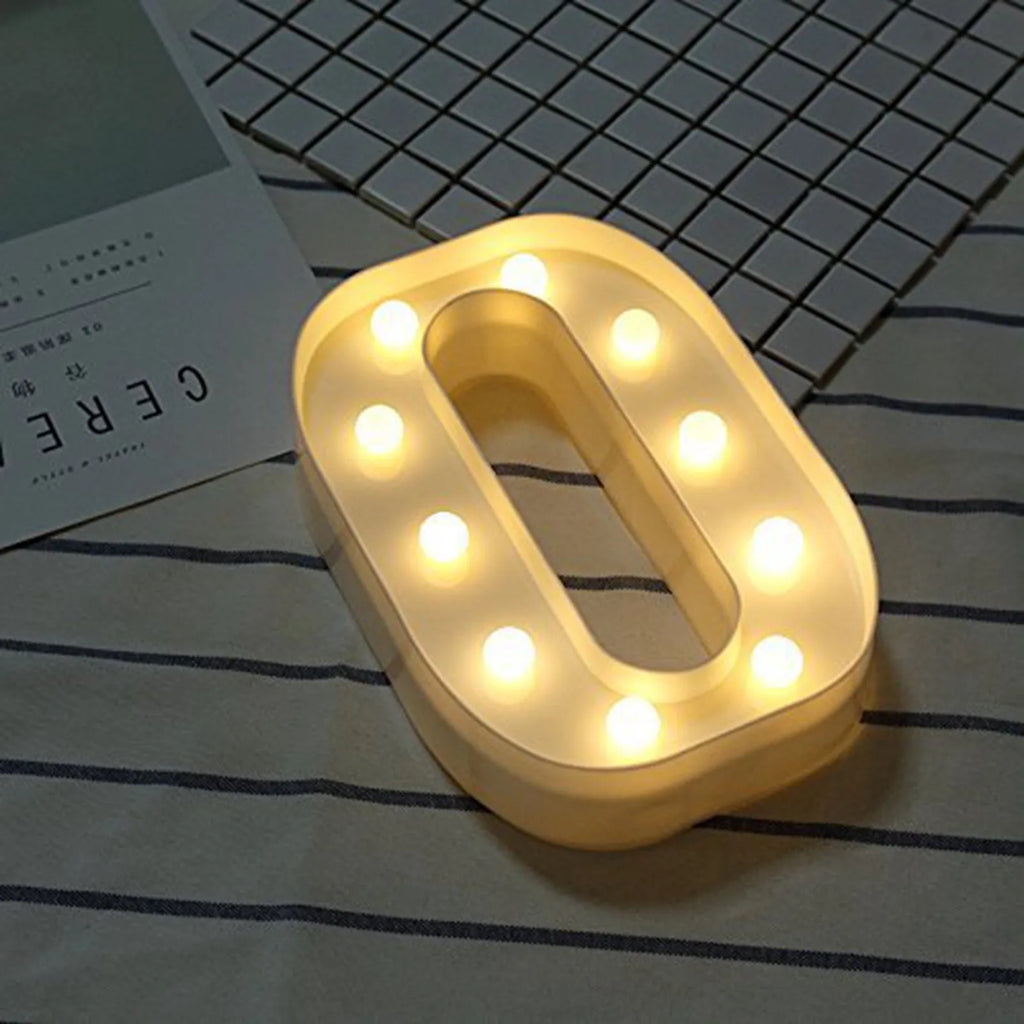 Light Up Letter Led Alphabet Number Plastic Battery Operated Party Sign Wedding Festival Stand Decoration No Batteries Included Oasis Select