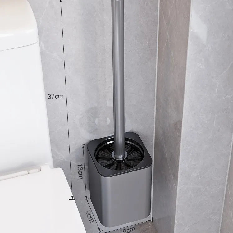 Toilet Brush, Shelf, No Punching, Household No Dead Ends, Toilet Brush, Toilet, Bathroom Toilet, Cleaning Artifact Oasis Select grey toilet brush