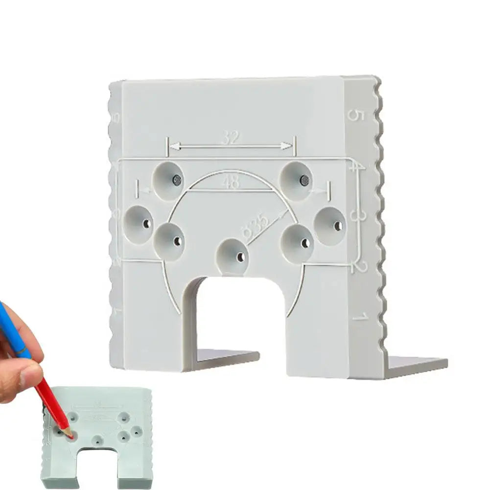 KITPIPI Door Hinge Jig – 35mm Drill & Install Guide Tool
