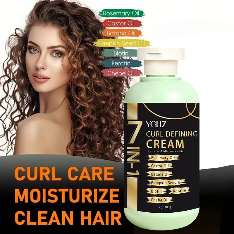 YCHZ Curly Hair Cream – Deep Moisture & Curl Enhancer 300g