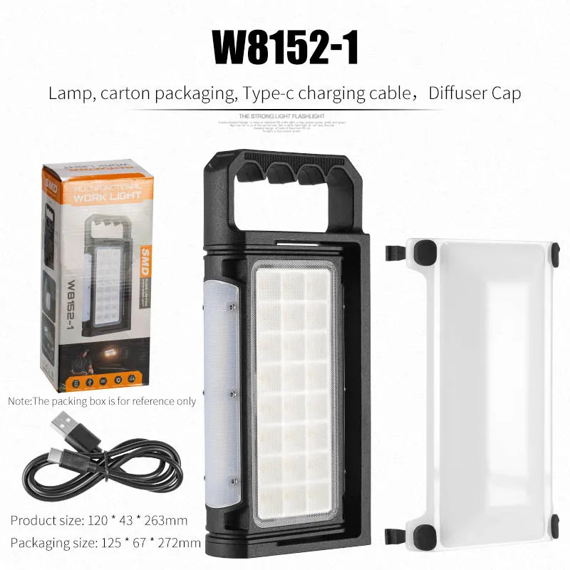 Rechargeable Outdoor Handheld Work Light High Brightness Magnetic Portable Floodlight With Large Capacity Battery Oasis Select w8152-1